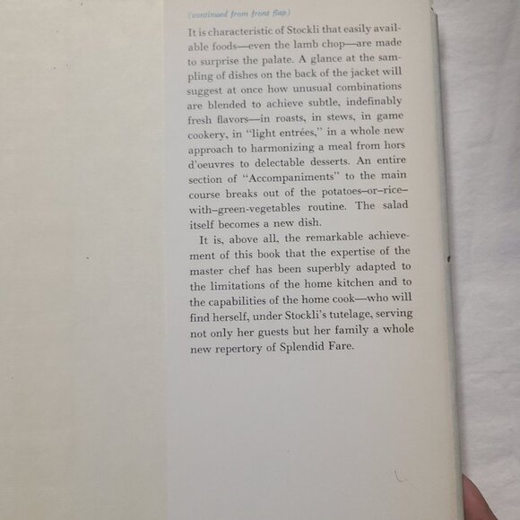 Splendid Fare, The Albert Stockli Cookbook by Albert Stockli, 1970, Hardcover - Picture 5 of 7